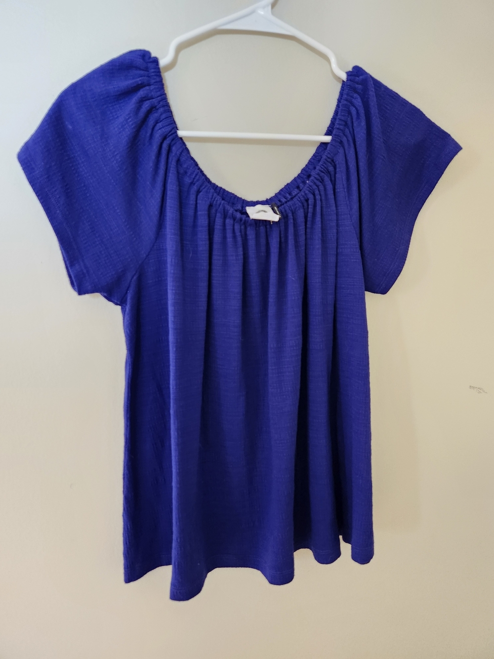 Akemi + Kin Women’s Off-Shoulder Short Sleeve Top in Royal Blue M Medium